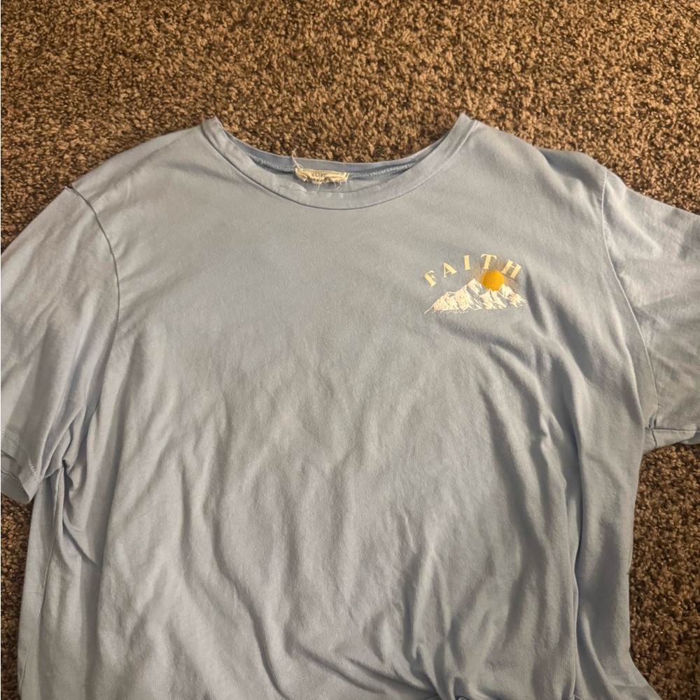 Philosophy Light Blue Faith Graphic Tee